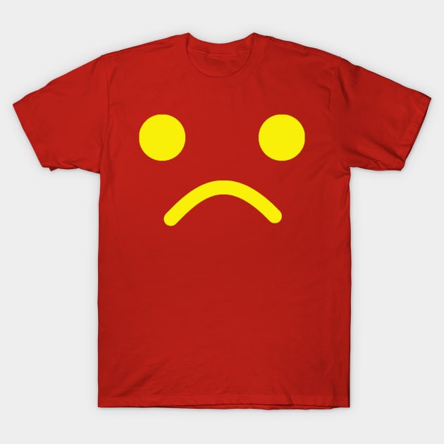 Sad Minifig Face T-Shirt by ChilleeW